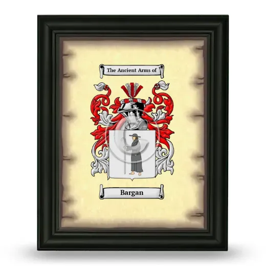Bargan Coat of Arms Framed - Black