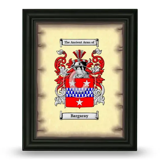 Bargaray Coat of Arms Framed - Black