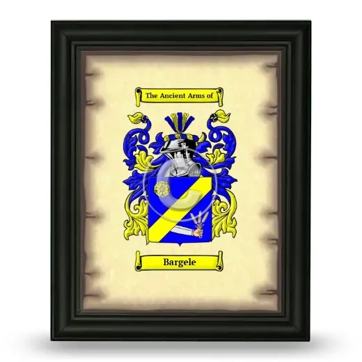 Bargele Coat of Arms Framed - Black