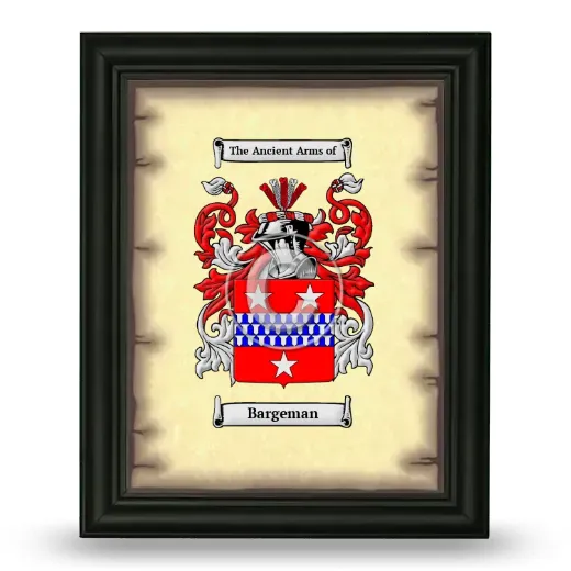 Bargeman Coat of Arms Framed - Black