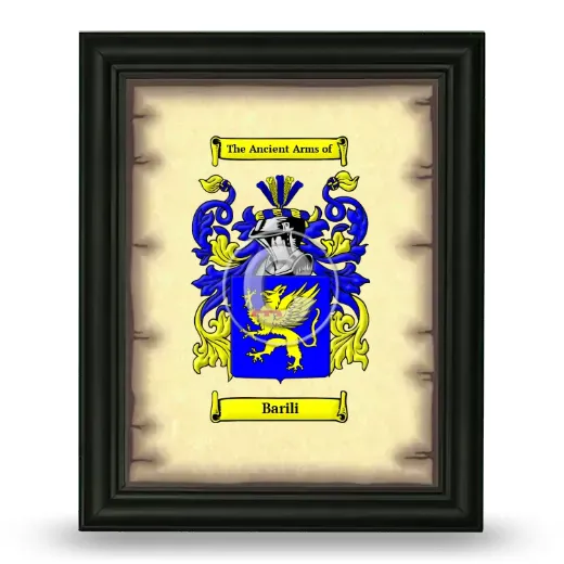 Barili Coat of Arms Framed - Black