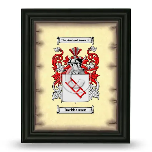 Barkhausen Coat of Arms Framed - Black