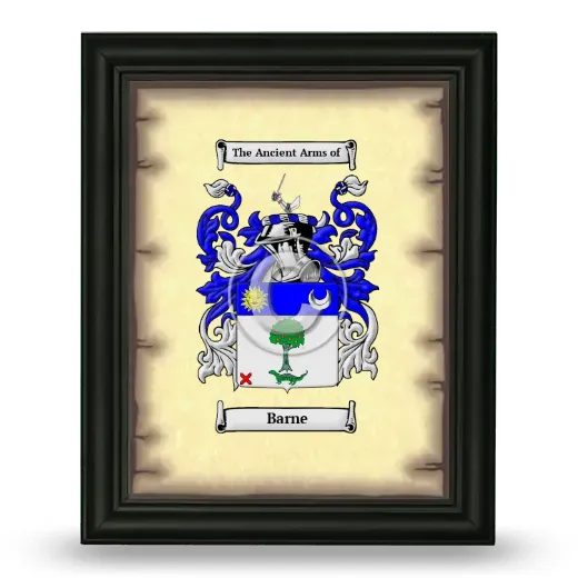 Barne Coat of Arms Framed - Black