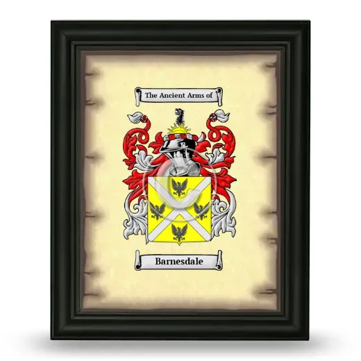 Barnesdale Coat of Arms Framed - Black