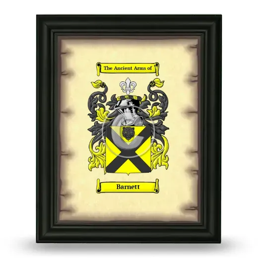 Barnett Coat of Arms Framed - Black