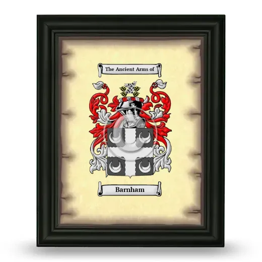 Barnham Coat of Arms Framed - Black