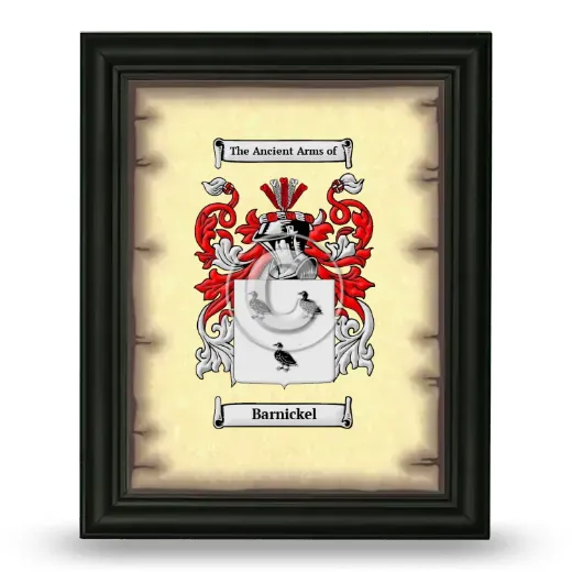 Barnickel Coat of Arms Framed - Black