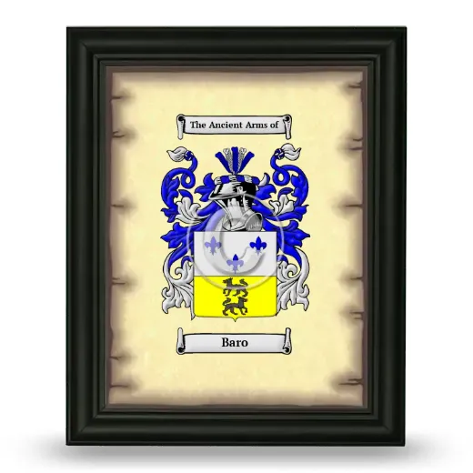 Baro Coat of Arms Framed - Black