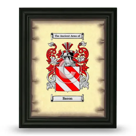 Baron Coat of Arms Framed - Black