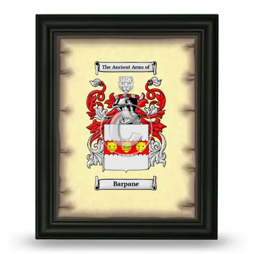 Barpane Coat of Arms Framed - Black