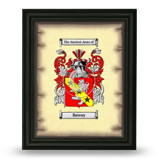 Barray Coat of Arms Framed - Black