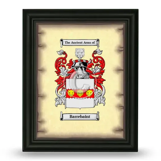 Barrebaint Coat of Arms Framed - Black