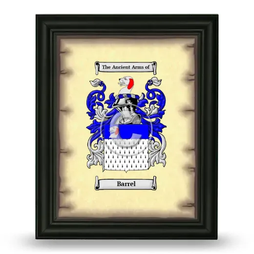 Barrel Coat of Arms Framed - Black