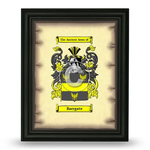 Barrgate Coat of Arms Framed - Black