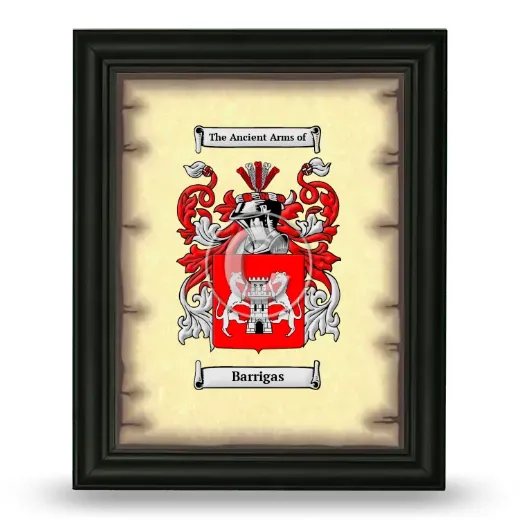 Barrigas Coat of Arms Framed - Black