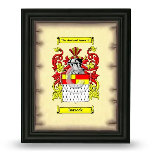 Barrock Coat of Arms Framed - Black