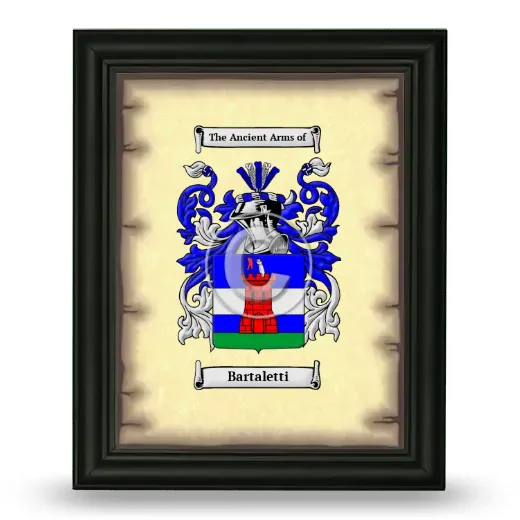 Bartaletti Coat of Arms Framed - Black