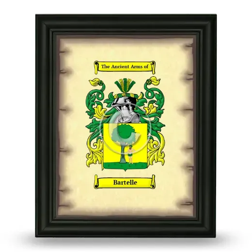 Bartelle Coat of Arms Framed - Black