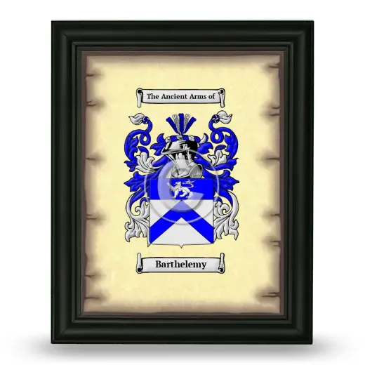 Barthelemy Coat of Arms Framed - Black