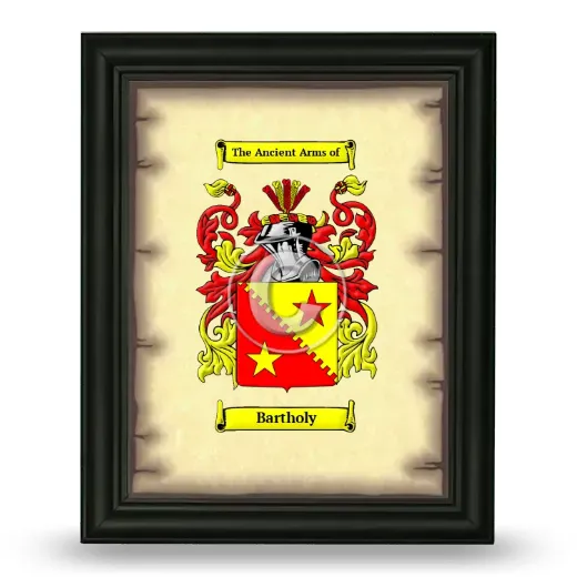 Bartholy Coat of Arms Framed - Black