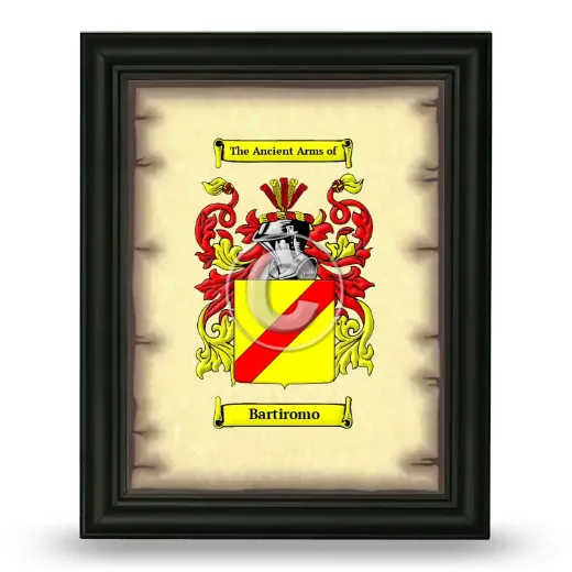Bartiromo Coat of Arms Framed - Black