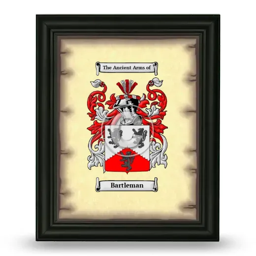 Bartleman Coat of Arms Framed - Black