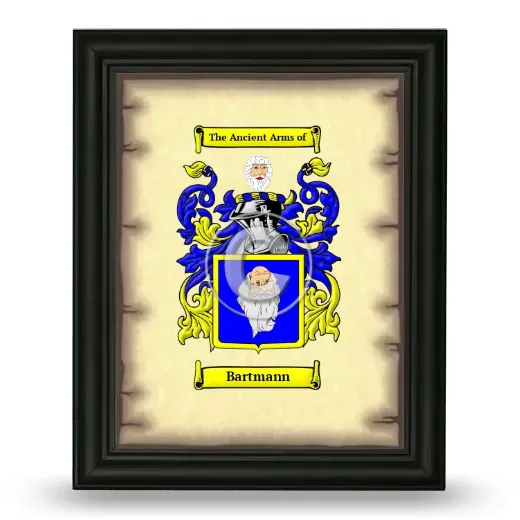 Bartmann Coat of Arms Framed - Black
