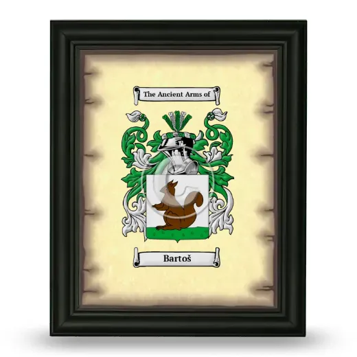 Bartoš Coat of Arms Framed - Black