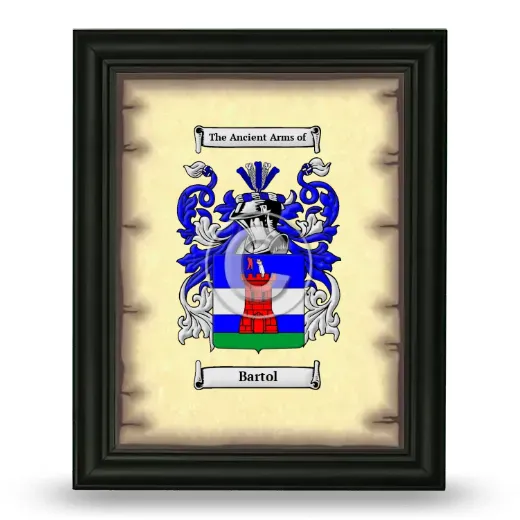 Bartol Coat of Arms Framed - Black