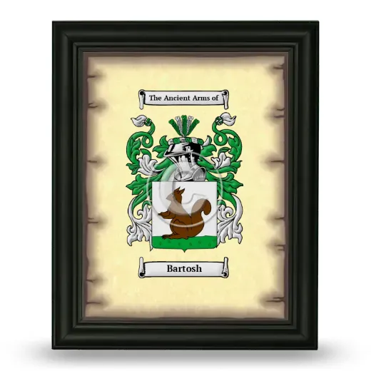 Bartosh Coat of Arms Framed - Black