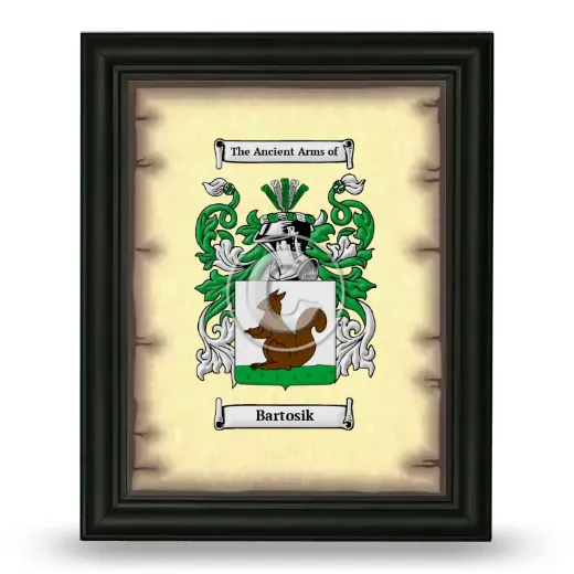 Bartosik Coat of Arms Framed - Black