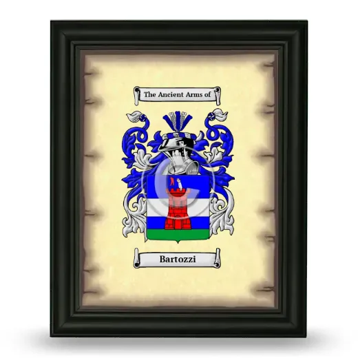Bartozzi Coat of Arms Framed - Black