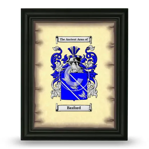 Basford Coat of Arms Framed - Black