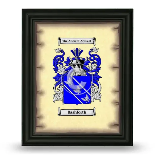 Bashforth Coat of Arms Framed - Black