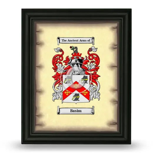 Basim Coat of Arms Framed - Black