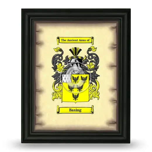 Basing Coat of Arms Framed - Black