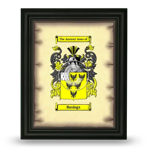 Basings Coat of Arms Framed - Black