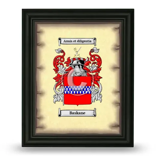 Baskane Coat of Arms Framed - Black