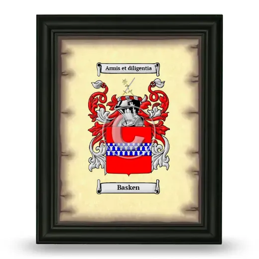 Basken Coat of Arms Framed - Black
