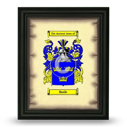 Basle Coat of Arms Framed - Black