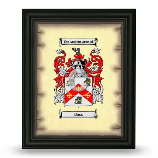 Bass Coat of Arms Framed - Black