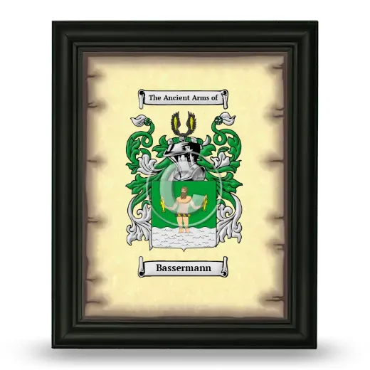 Bassermann Coat of Arms Framed - Black