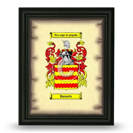 Bassets Coat of Arms Framed - Black