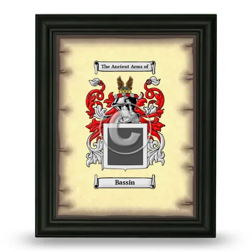 Bassin Coat of Arms Framed - Black