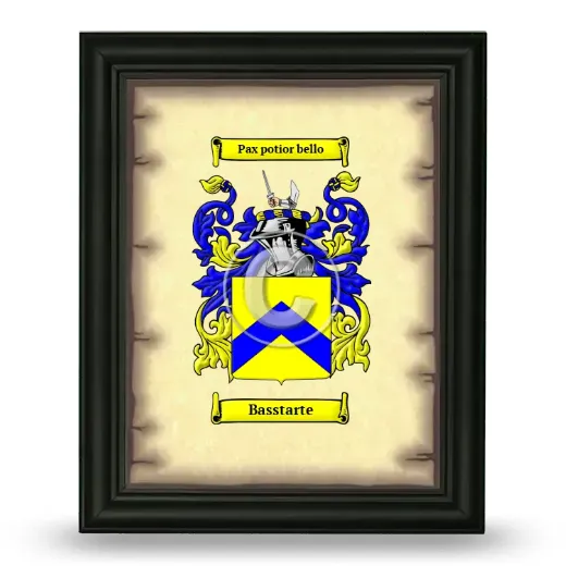 Basstarte Coat of Arms Framed - Black