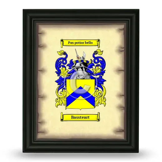 Bassteart Coat of Arms Framed - Black
