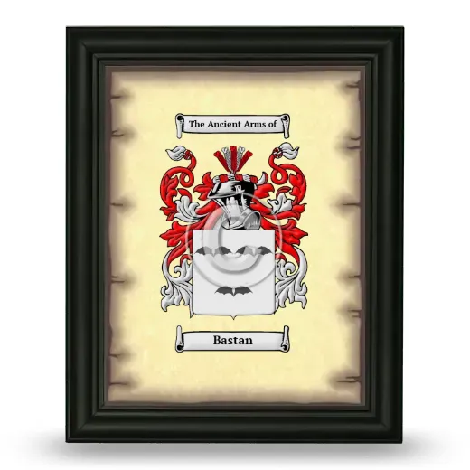 Bastan Coat of Arms Framed - Black