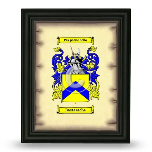 Bastarache Coat of Arms Framed - Black