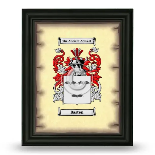 Basten Coat of Arms Framed - Black