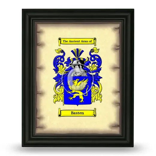 Basten Coat of Arms Framed - Black